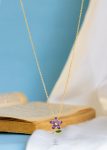 purple flower necklace