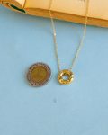 straus donut gold necklace