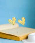 basic gold heart earrings