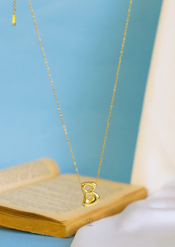 ballon letter B necklace