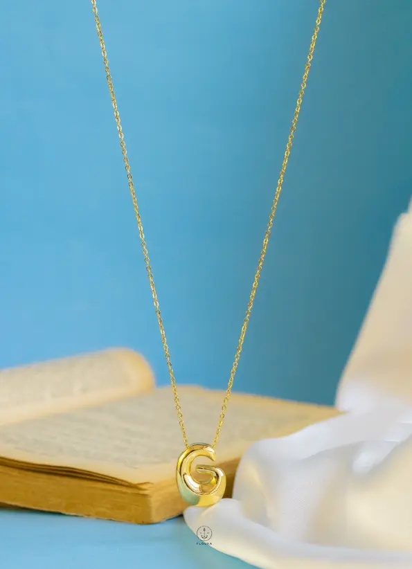 ballon letter G necklace