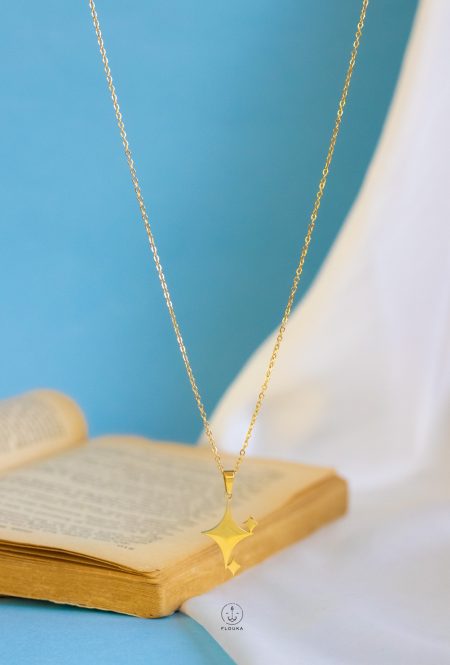 shine gold necklace