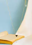 tiny black heart necklace