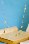 many stars gold necklace