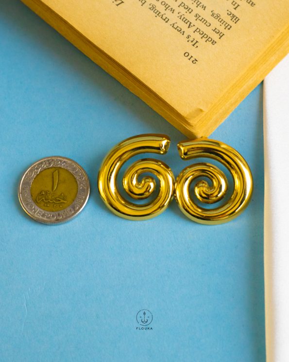 spiral gold earrings