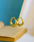 gold tire earrings