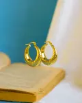 gold tire earrings