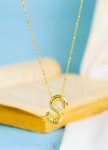 gold helium letter S necklace