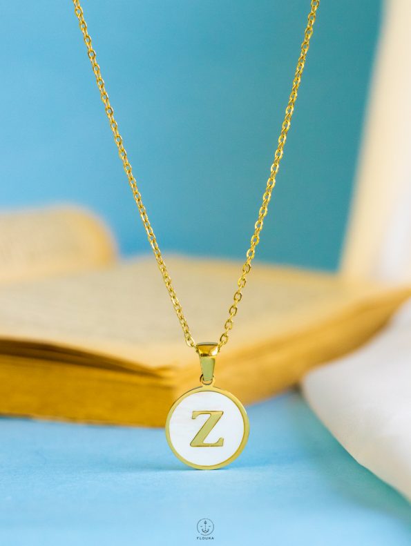 white letter Z necklace