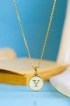 white letter Y necklace