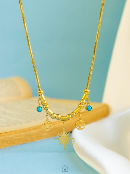 gold star mouse necklace