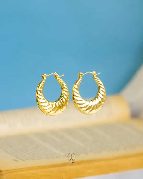 gold Croissant earrings