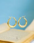 gold circle earrings