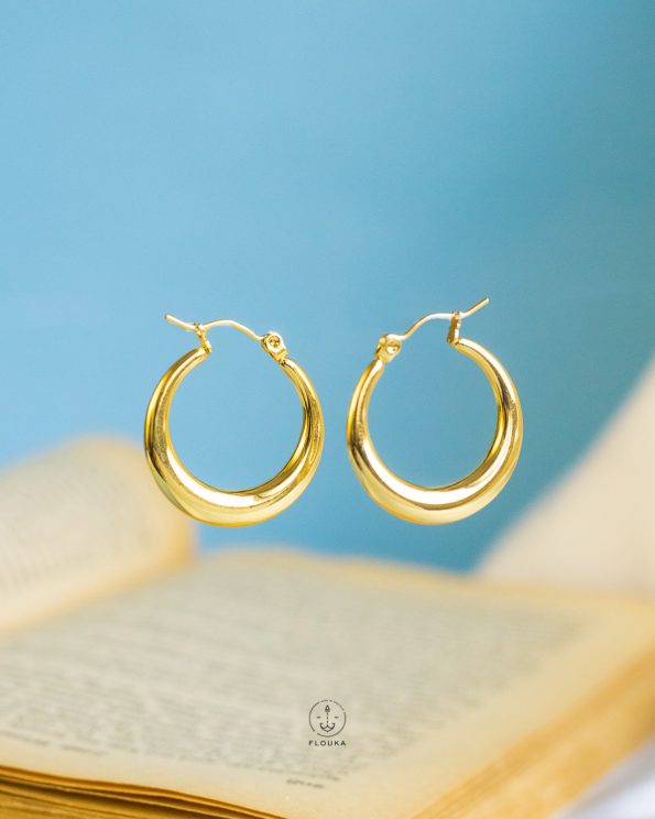 gold circle earrings