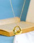 gold circle necklace