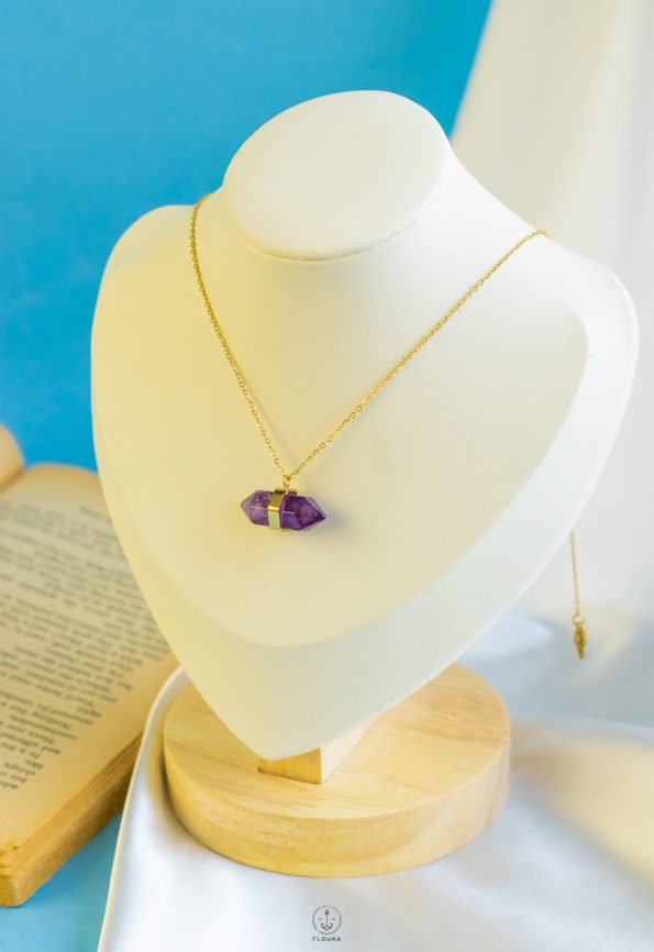 purple stone necklace