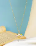 gold sun flower necklace