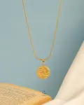 gold Moon land necklace