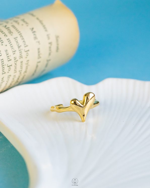 gold kind heart ring