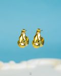 gold rock earrings