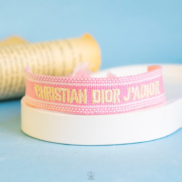 pink dior free size bangle