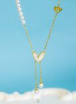 fake pearl heart necklace