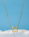 trendy butterfly gold necklace