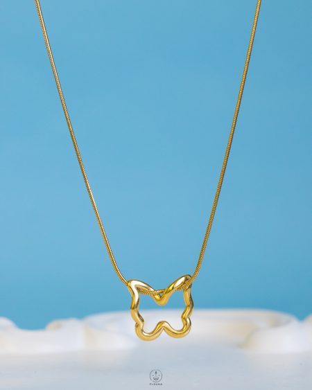 trendy butterfly gold necklace