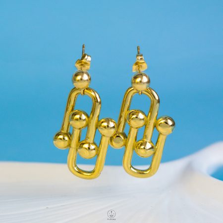 gold trumpet earrings