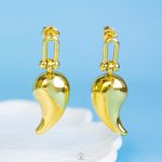 gold pepper earrings