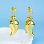 gold pepper earrings