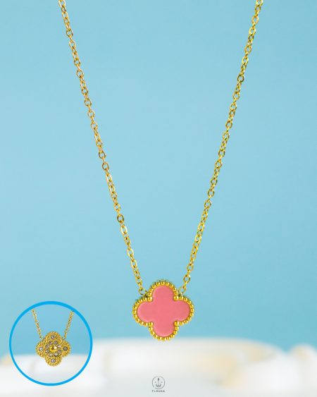 double face pink straus vancleef necklace