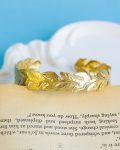 free size gold tree leaf bracelet