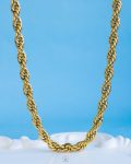 wide gold tabular chains necklace