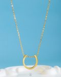 gold flat horseshoe necklace