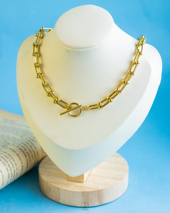 gold tiffany t lock necklace