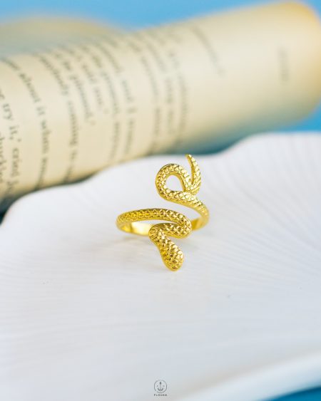 free size snake skin ring