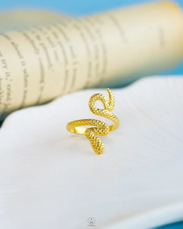 free size snake skin ring