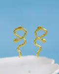 gold snake earrings