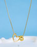 trendy heart letter S necklace