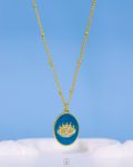 blue straus eye necklace