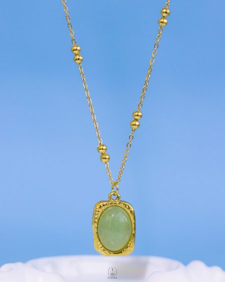 green agate necklace