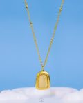 cat eye sqaure necklace