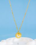 gold crescent necklace