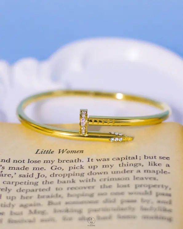 gold nail straus bracelet