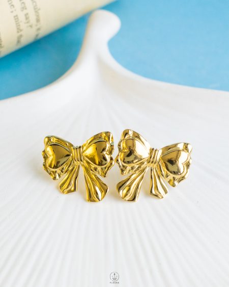 flat tie earrings