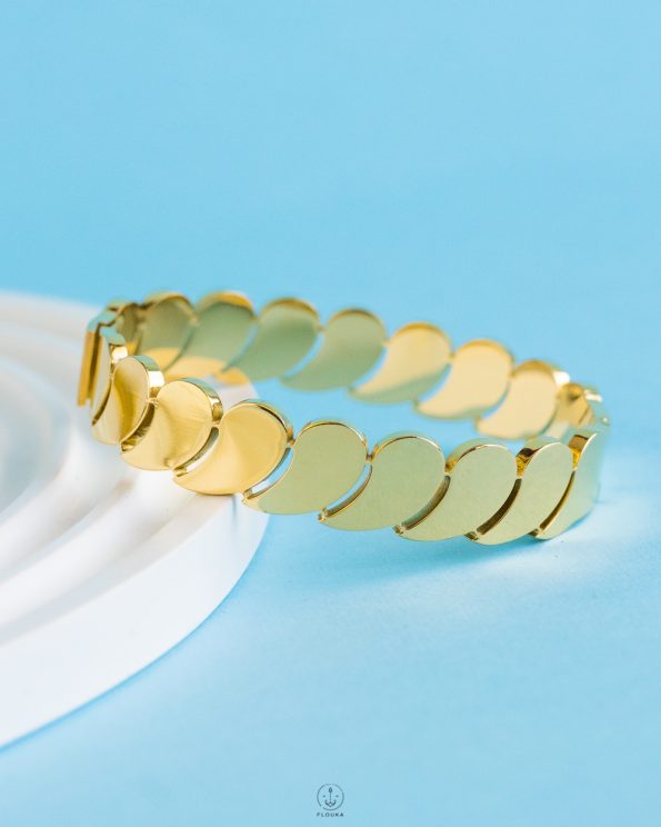 gold sea wave bracelet