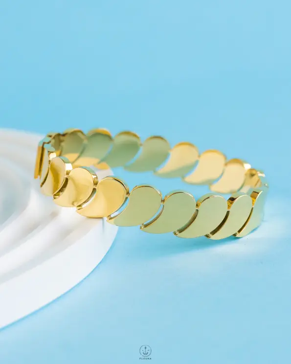 gold sea wave bracelet