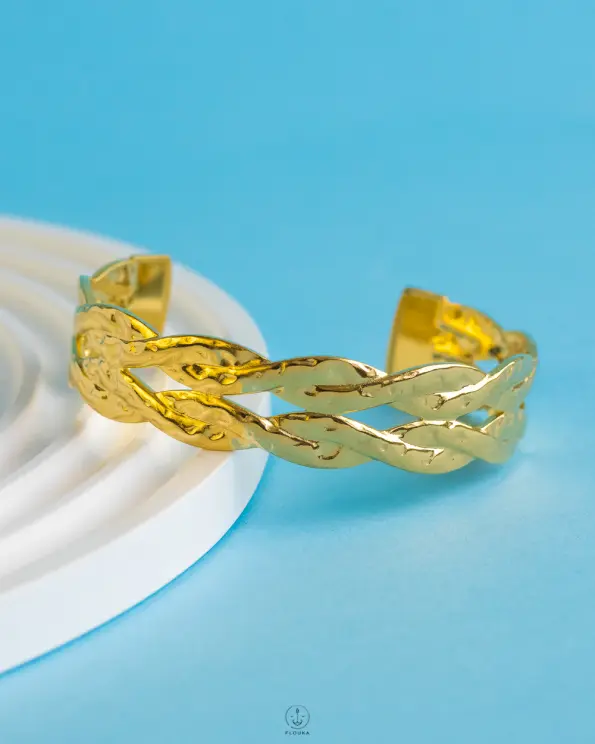 double layer gold bracelet