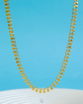 gold tiny circles necklace